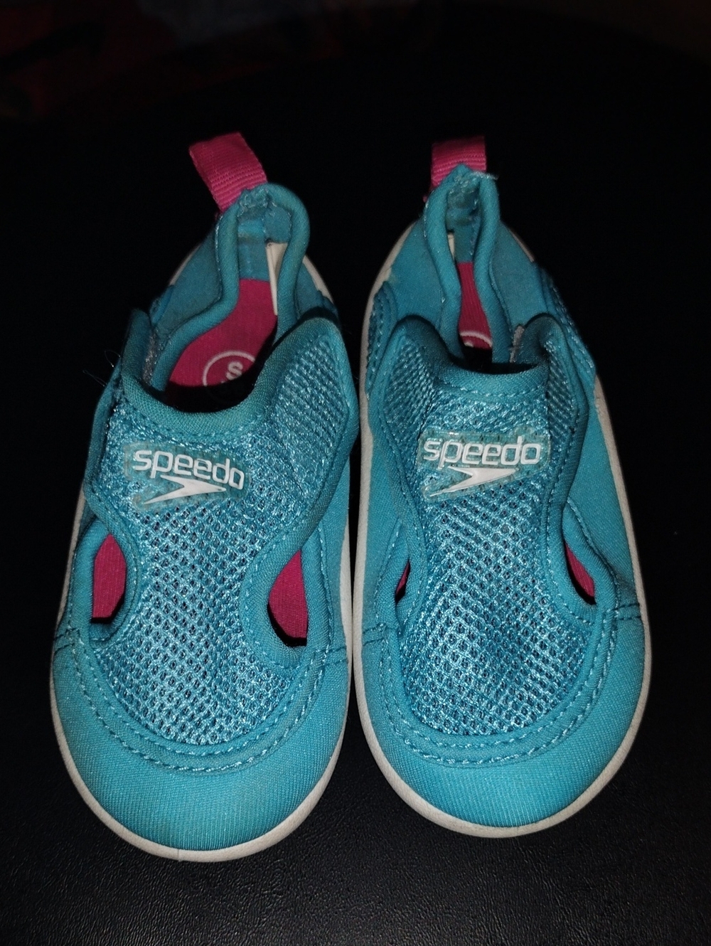 Speedo Kids Water Shoes in Teal with Pink Accents